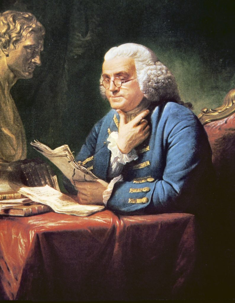 Benjamin Franklin habla sobre la ley