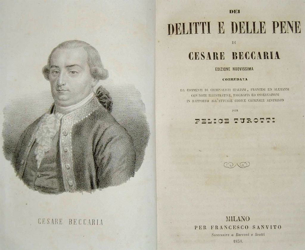 Cesare Beccaria sobre las leyes y los jueces