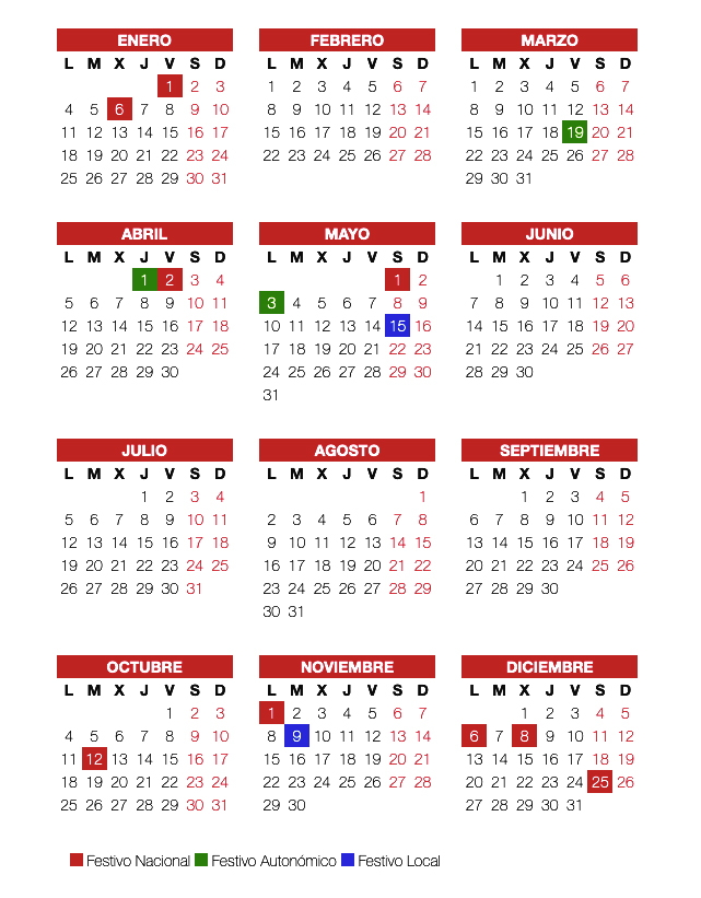 Calendario Laboral 2021 en la Comunidad de Madrid